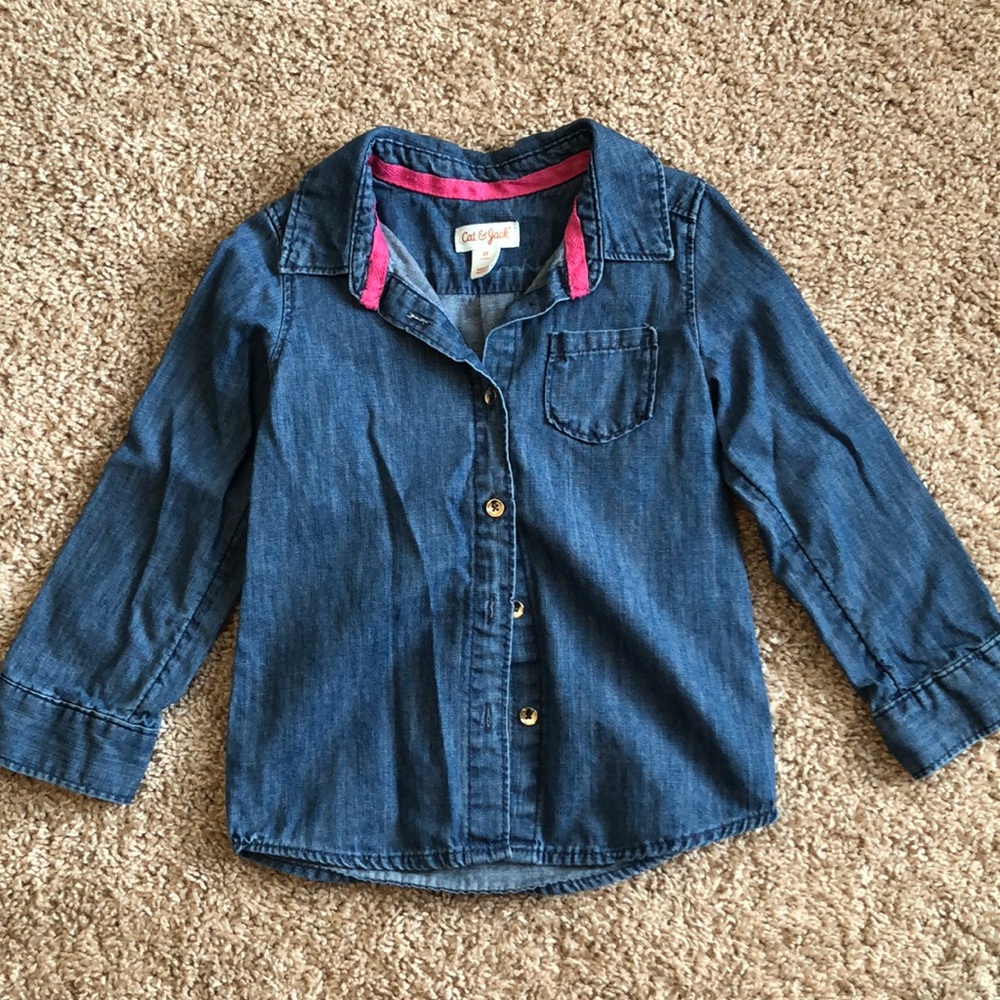 Toddler girl Cat & Jack denim shirt